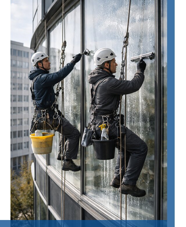 Мойка панорамных окон в Вологде от 360 р. заказать у ВЫСОТНИК-Вгд