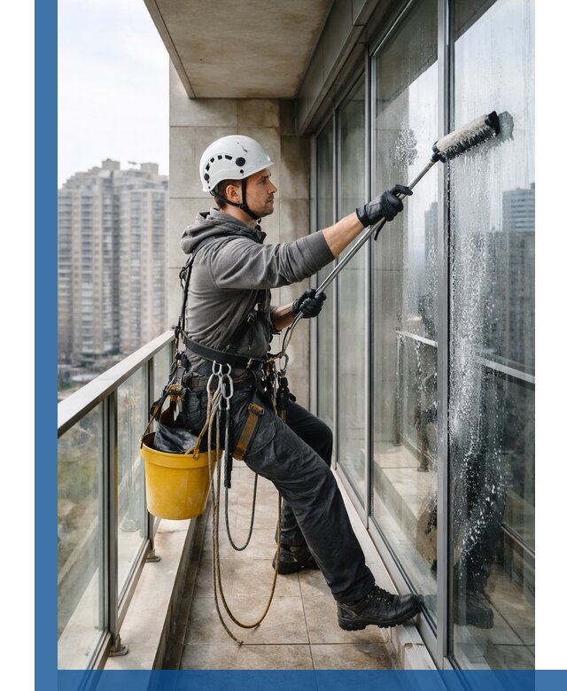 Профессиональная мойка балконного остекления в Вологде