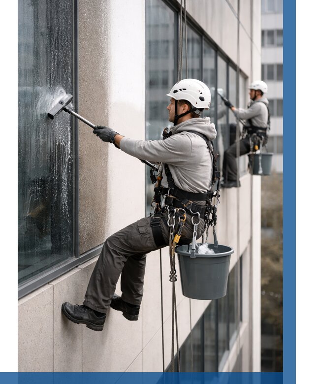 Мойка фасадов зданий в Вологде под ключ от 360 р. | ВЫСОТНИК-Вгд