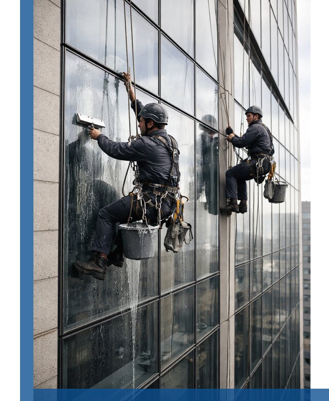 Профессиональная мойка стеклянных фасадов зданий в Вологде