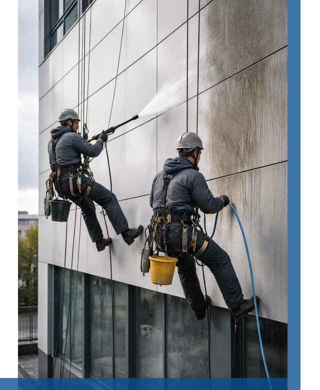 Мойка фасада из композита в Вологде по цене от 308 р. | ВЫСОТНИК-Вгд