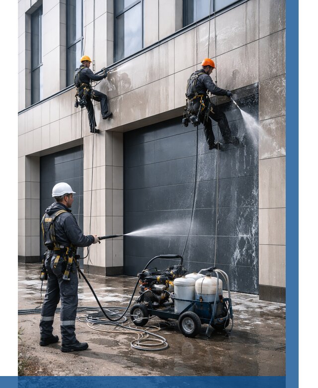 Послестроительная мойка фасада в Вологде от 308 р. | ВЫСОТНИК-Вгд