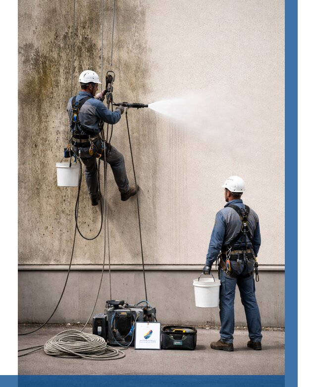 Очистка фасада от плесени в Вологде от 308 р. | ВЫСОТНИК-Вгд