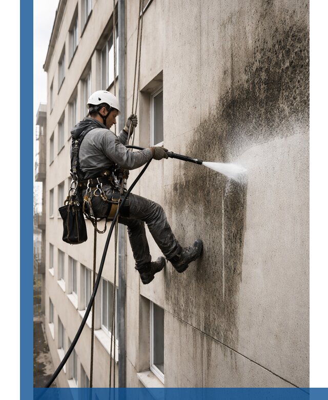 Профессиональная очистка фасадов от плесени в Вологде