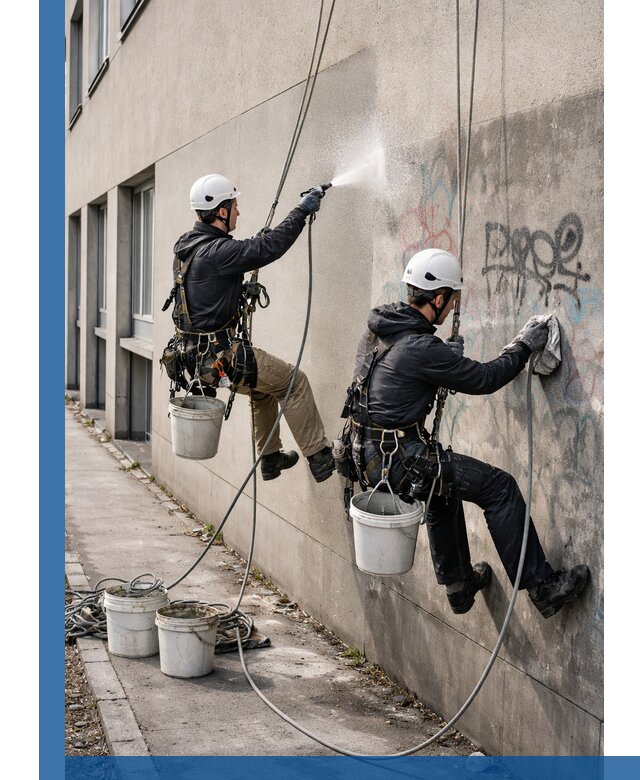 Антиграффити покрытие фасада с защитой от надписей в Вологде