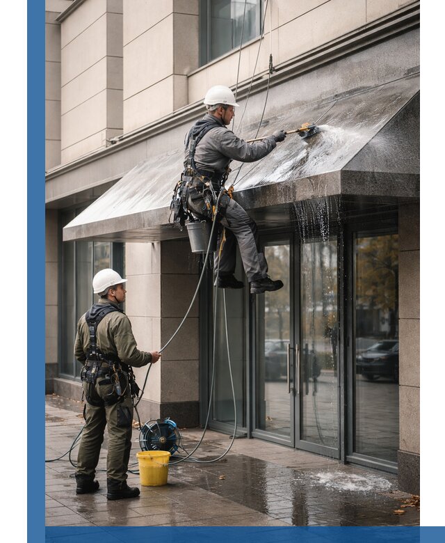 Профессиональная мойка козырьков и навесов в Вологде