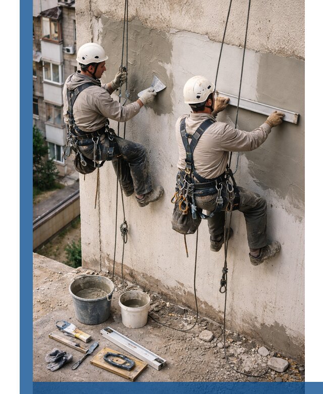 Комплексный ремонт штукатурного фасада с гарантией в Вологде