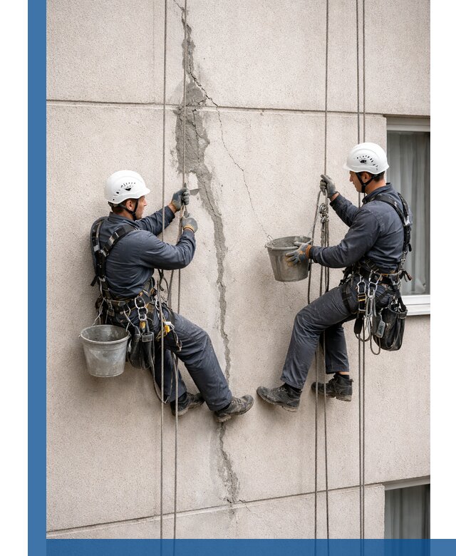 Заделка трещин на фасаде в Вологде с гарантийным ремонтом