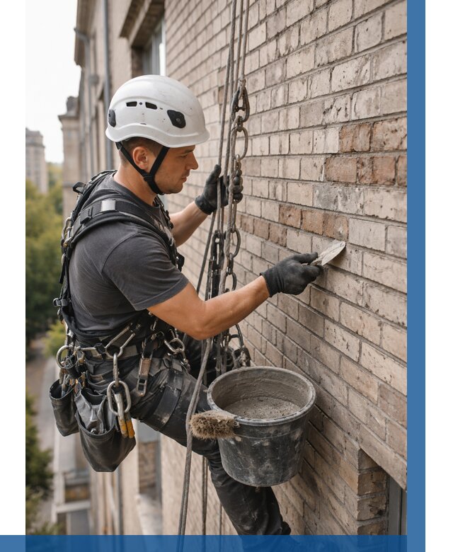 Ремонт кирпичной кладки фасада в Вологде от 1849 р. | ВЫСОТНИК-Вгд