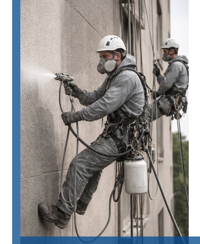 Безвоздушная покраска фасадов зданий в Вологде профессионально