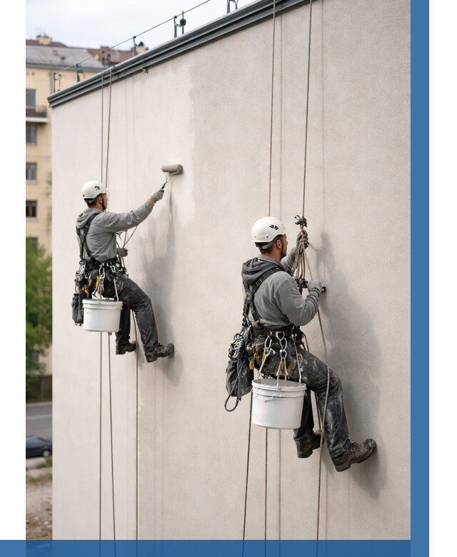 Покраска оштукатуренного фасада в Вологде от 329 р. | ВЫСОТНИК-Вгд