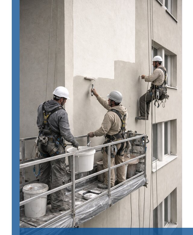 Покраска оштукатуренного фасада в Вологде под ключ с гарантией