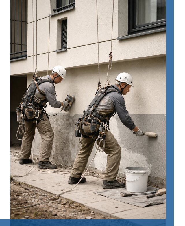 Окраска цоколя здания в Вологде от 462 р. под ключ | ВЫСОТНИК-Вгд