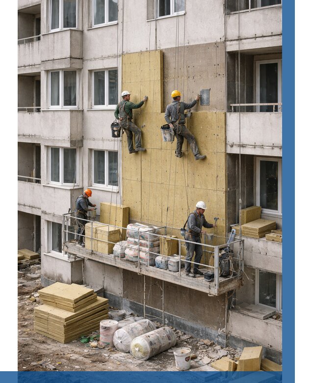 Утепление фасада минватой в Вологде от 1541 р. | ВЫСОТНИК-Вгд