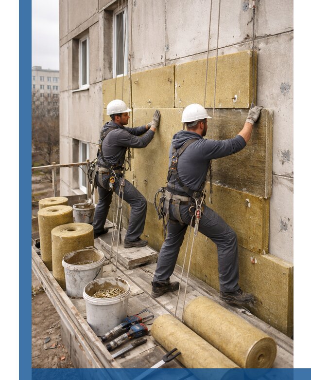 Утепление фасада минватой в Вологде под ключ с гарантией