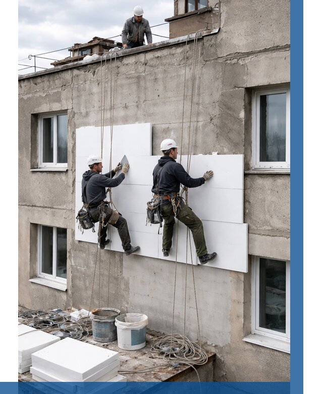 Утепление фасада пенополистиролом в Вологде от 1849 р. | ВЫСОТНИК-Вгд