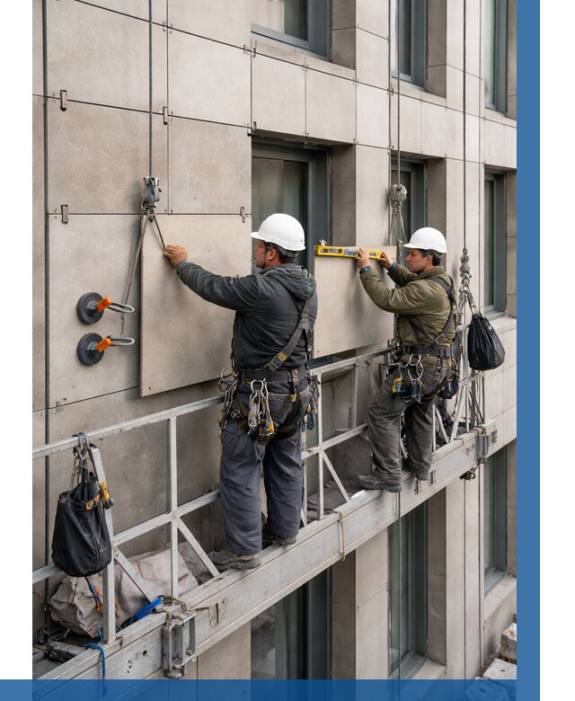 Монтаж керамогранита на фасад в Вологде от 2568 р. | ВЫСОТНИК-Вгд