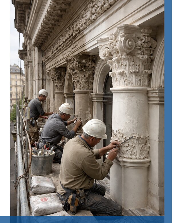 Реставрация фасадной лепнины в Вологде от 2568 р. | ВЫСОТНИК-Вгд