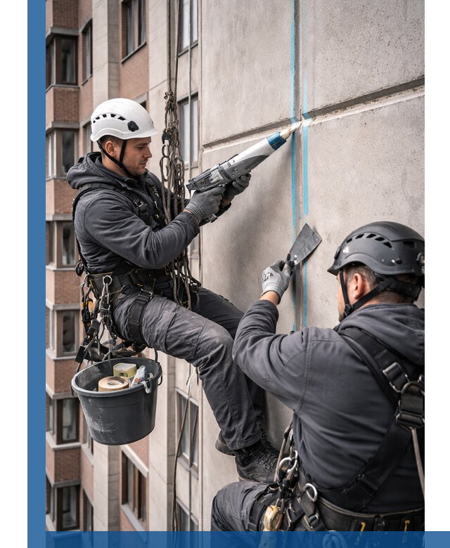 Вторичная герметизация швов фасада и кровли в Вологде
