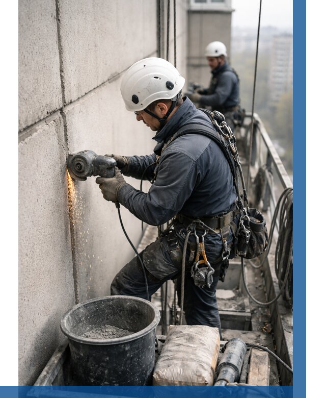 Штробление межпанельных швов в Вологде от 1233 р. | ВЫСОТНИК-Вгд