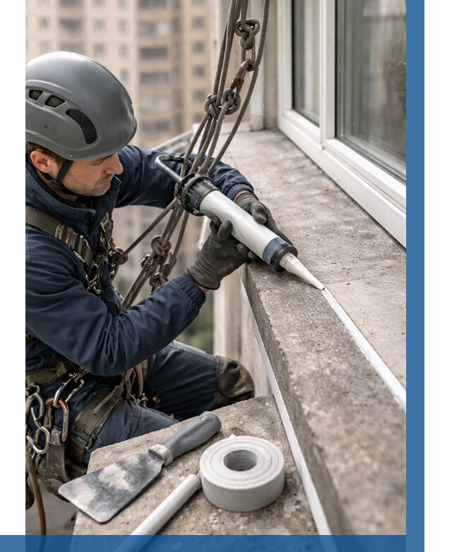 Герметизация балконного козырька в Вологде от 4622 р. | ВЫСОТНИК-Вгд