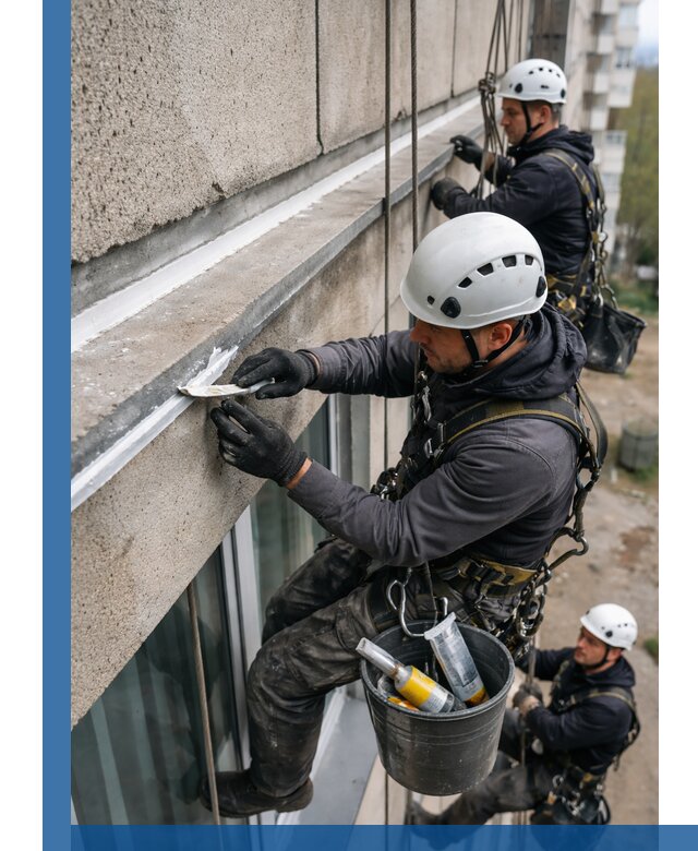 Герметизация примыкания балкона в Вологде под ключ с гарантией