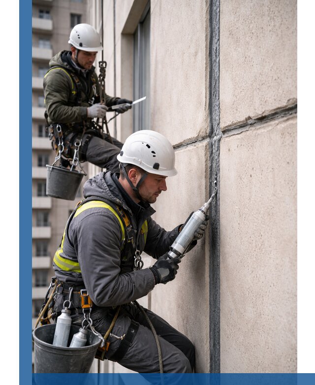 Герметизация деформационных швов фасада в Вологде качественно