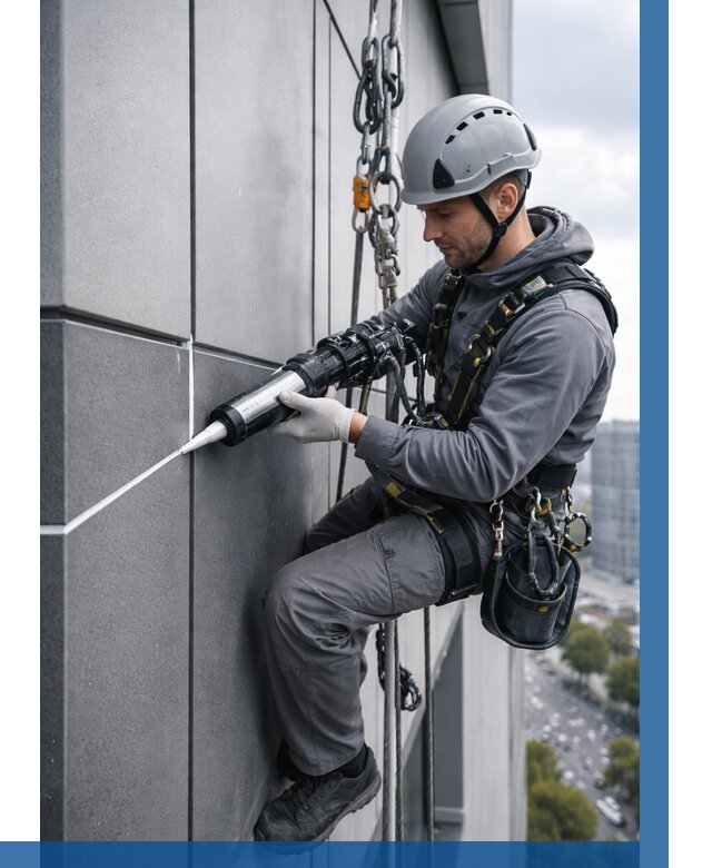 Герметизация стыков фасадных панелей в Вологде от 6677 р.| ВЫСОТНИК-Вгд