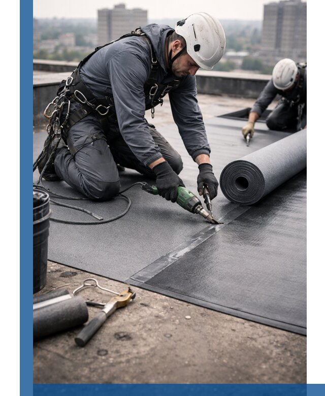 Ремонт мягкой кровли в Вологде с выездом промальпинистов