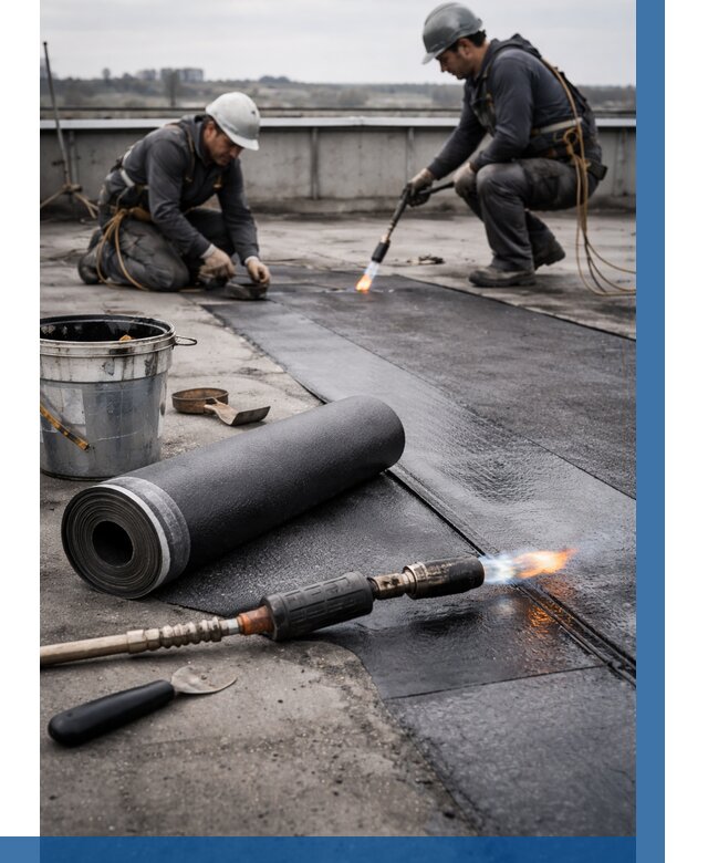 Ремонт рулонной кровли в Вологде от 668 р. | ВЫСОТНИК-Вгд