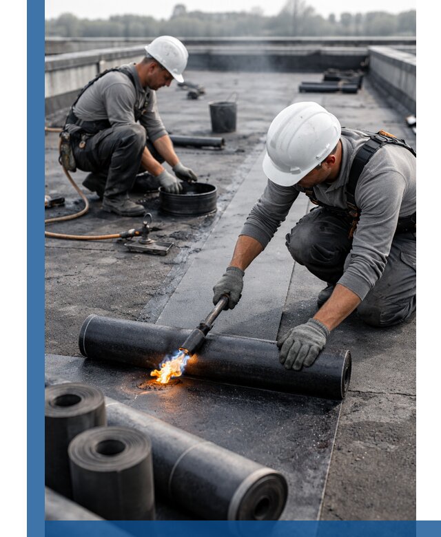 Ремонт рулонной кровли в Вологде герметизация и восстановление