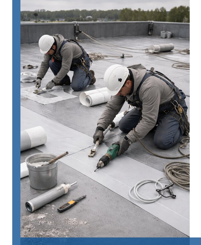 Ремонт мембранной кровли в Вологде качественно и с гарантией