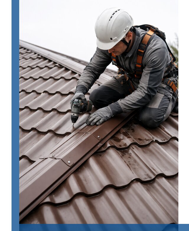 Ремонт металлочерепицы на крыше в Вологде профессионально