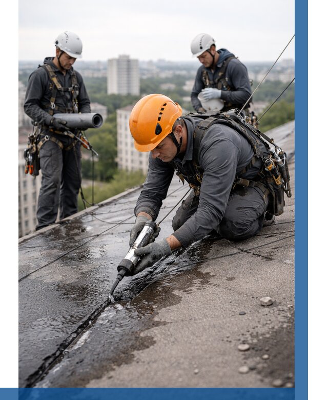 Устранение протечек кровли в Вологде от 12326 р. | ВЫСОТНИК-Вгд