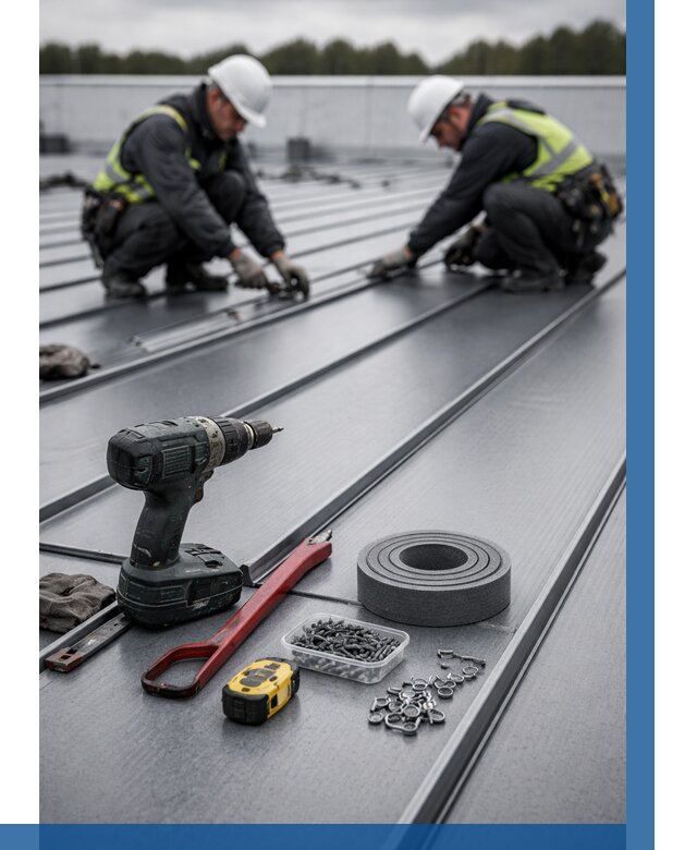 Монтаж фальцевой кровли в Вологде от 1849 р. | ВЫСОТНИК-Вгд