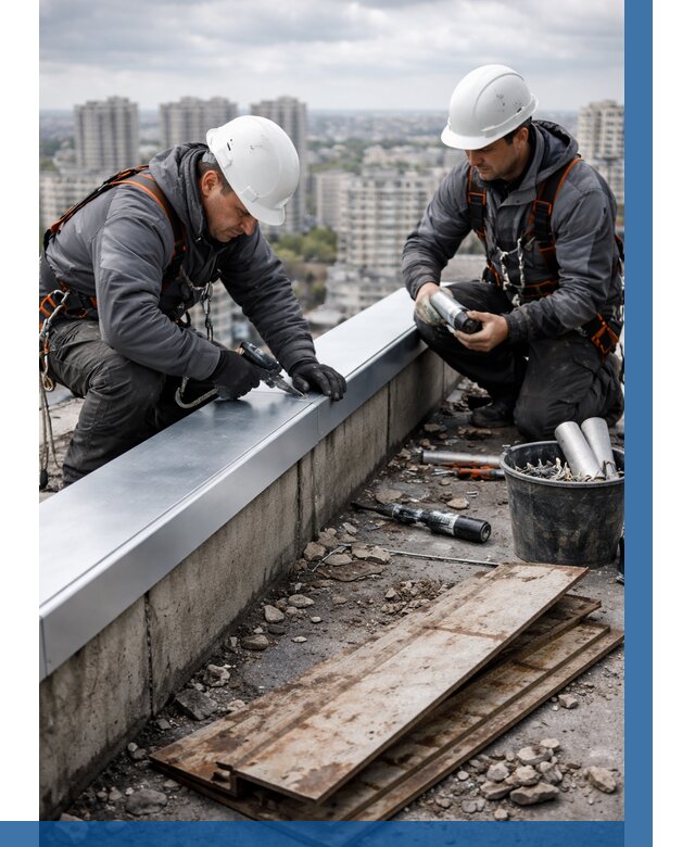 Замена парапетных крышек под ключ в Вологде от 1233 р. | ВЫСОТНИК-Вгд