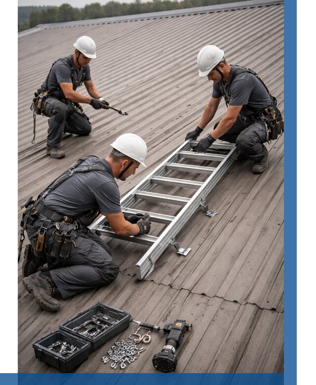 Монтаж кровельной лестницы в Вологде от 4622 р. | ВЫСОТНИК-Вгд