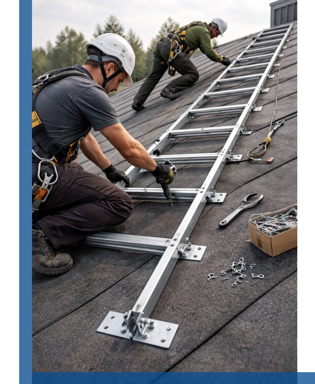 Профессиональный монтаж кровельной лестницы в Вологде под ключ
