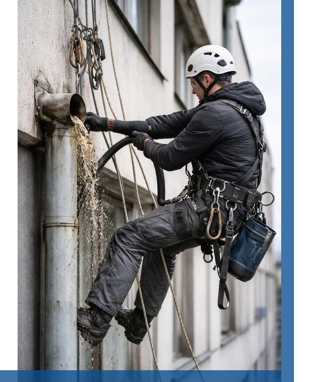 Прочистка водосточных труб в Вологде от 3595 р. | ВЫСОТНИК-Вгд