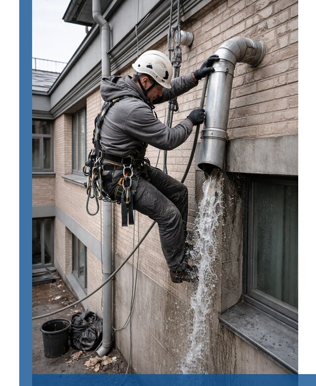 Профессиональная прочистка водосточных труб в Вологде с гарантией