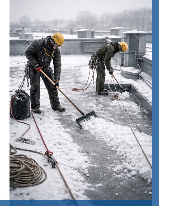 Очистка крыши от снега в Вологде от 7704 р. | ВЫСОТНИК-Вгд