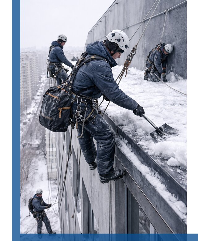 Абонентское обслуживание кровли зимой в Вологде регулярный уход