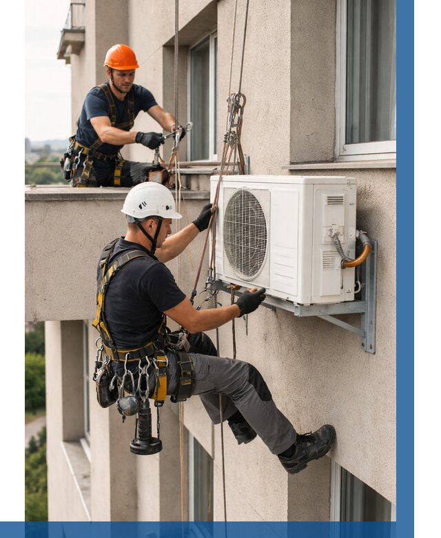 Монтаж внешнего блока кондиционера в Вологде от 6677 р. | ВЫСОТНИК-Вгд