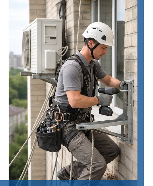 Установка кронштейнов кондиционера в Вологде от 3595 р. | ВЫСОТНИК-Вгд