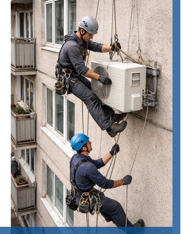 Перенос внешнего блока кондиционера в Вологде от 9245 р.| ВЫСОТНИК-Вгд