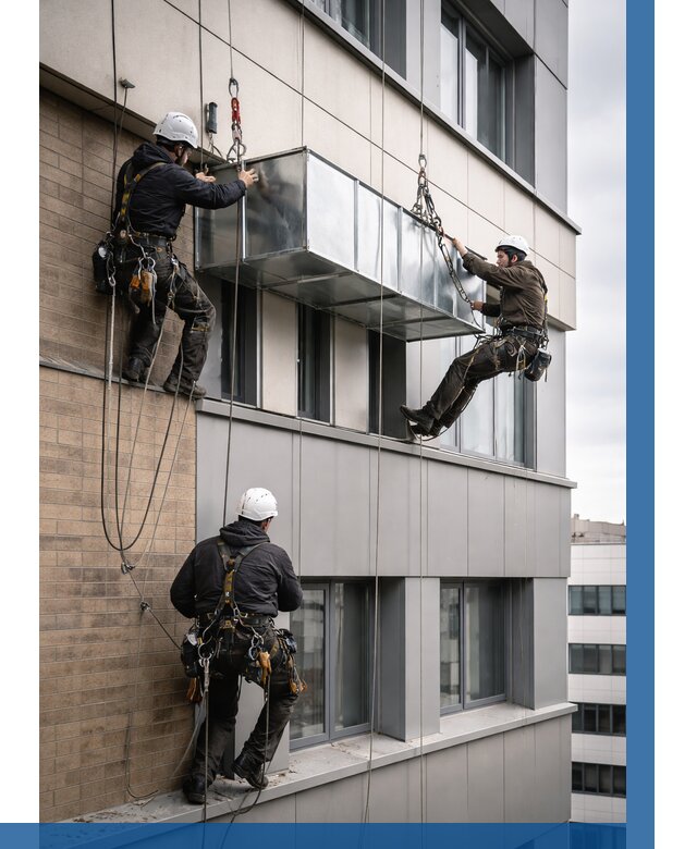 Монтаж воздуховодов на фасаде в Вологде от 1541 р. | ВЫСОТНИК-Вгд