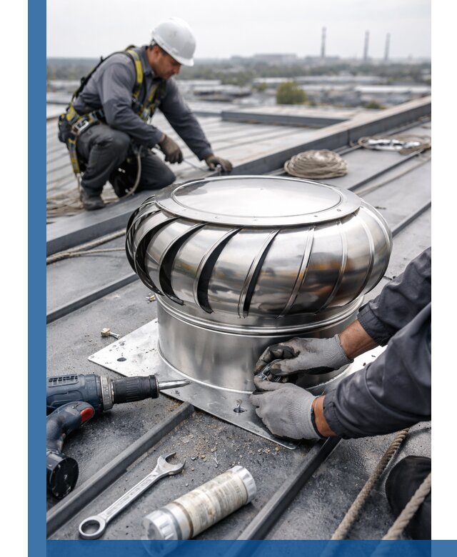 Установка дефлекторов на кровле в Вологде профессионально