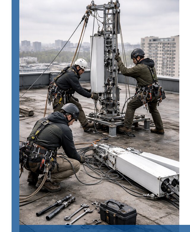 Демонтаж антенн на крыше зданий в Вологде с гарантией