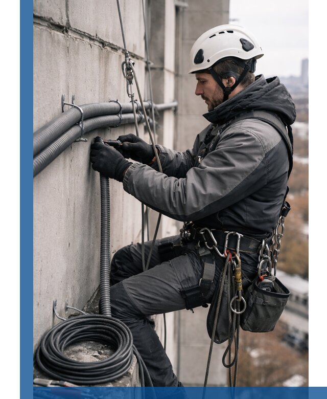 Профессиональный монтаж гофры для кабеля в Вологде с гарантией