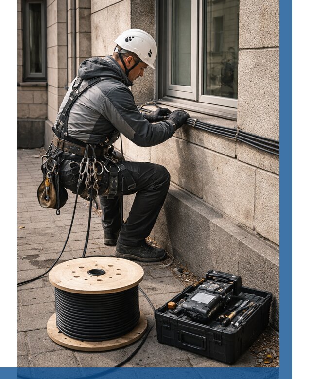 Прокладка оптоволоконного кабеля в Вологде от 822 р. | ВЫСОТНИК-Вгд